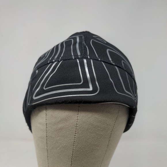 Nathan Men's Beanie Hat Black Size OS Polymer Spandex Blend Geometric - Picture 2 of 8
